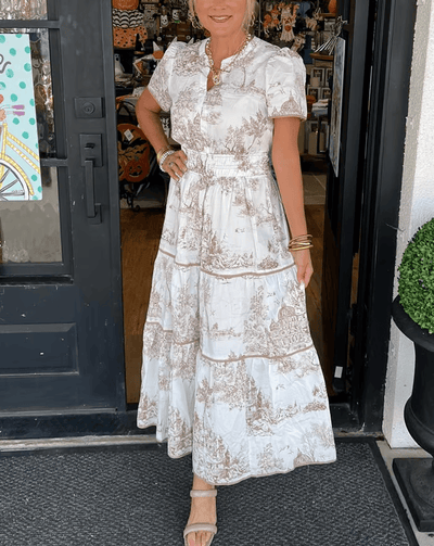 Elenire™ - Dame Klassisk Charm Maxi Kjole