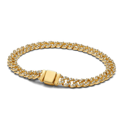 Moissanit Kubansk Armbånd | Guld 18k