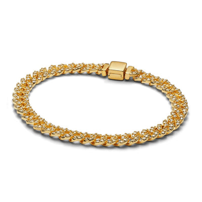 Moissanit Kubansk Armbånd | Guld 18k