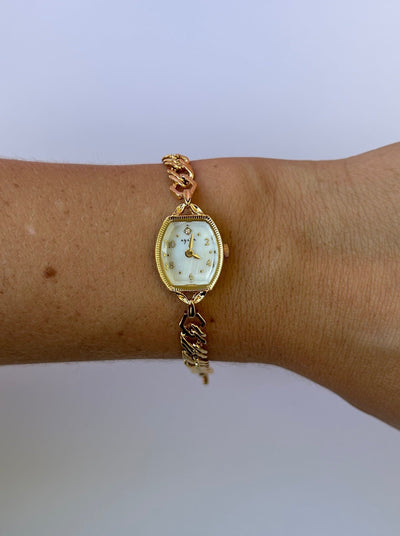 Guld Vintage Delikat Dameur Lille Ur Barcelona