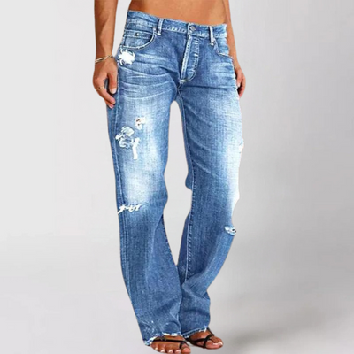 Viktoria™ | Løse, bredt skårede denim jeans til damer