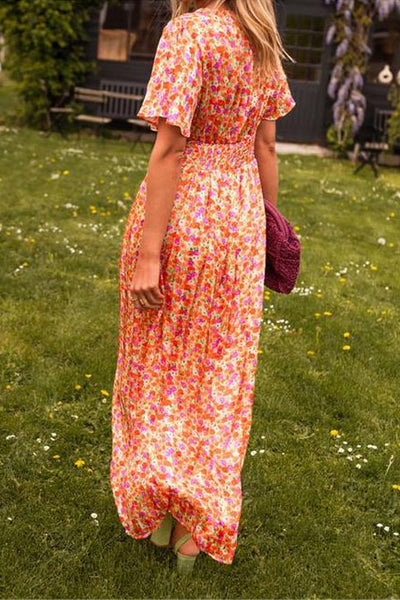 Paulina | Lang kjole med blomster