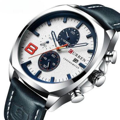 Vandtæt chronograph sportur med militærdesign