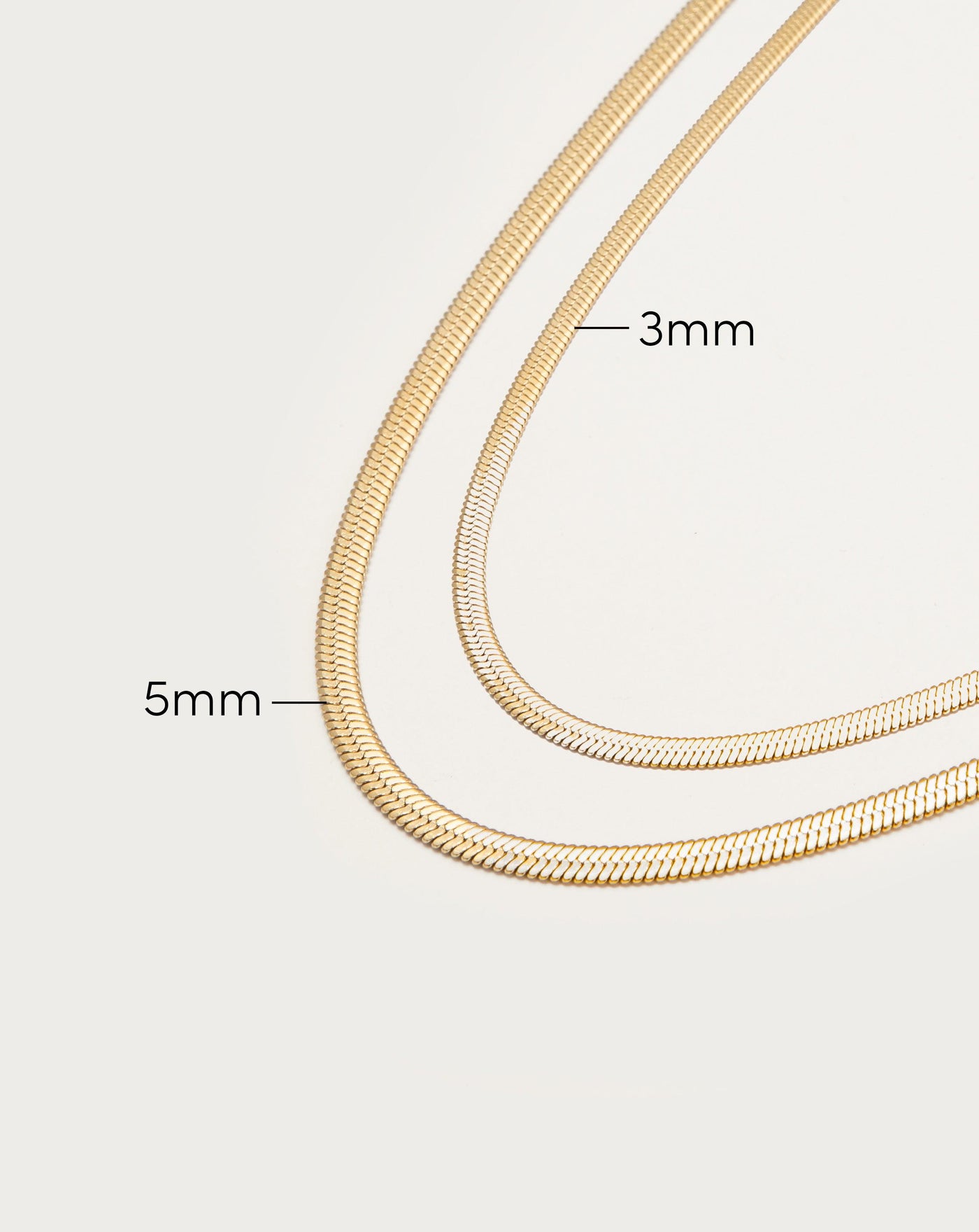 3mm Herringbone Kæde Halskæde