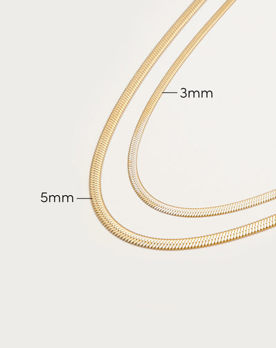 3mm Herringbone Kæde Halskæde