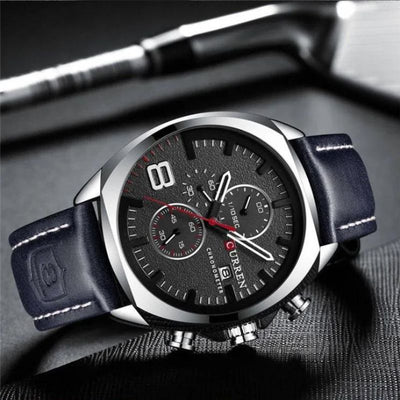 Vandtæt chronograph sportur med militærdesign