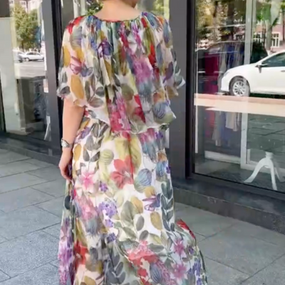 Donna™ - Damens Floral Maxi Kjole