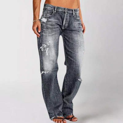Viktoria™ | Løse, bredt skårede denim jeans til damer