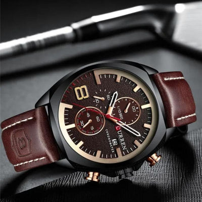 Vandtæt chronograph sportur med militærdesign