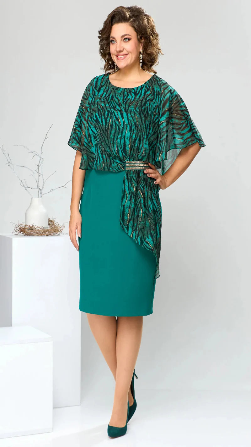 Mirabella Elegant Draperet Kjole