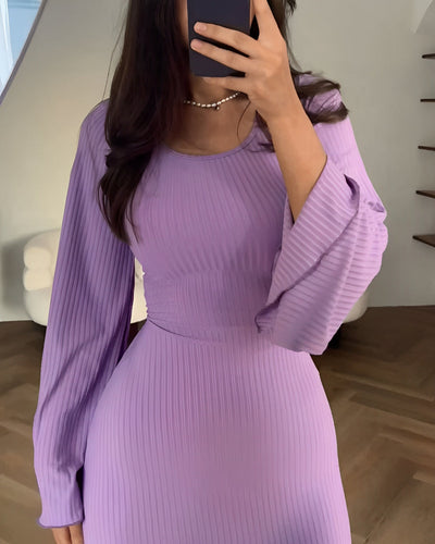 Gabriella - Lang elegant strikkjole