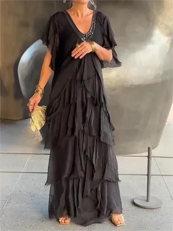 Zunera™ - Elegant V-udskæring Langkjole