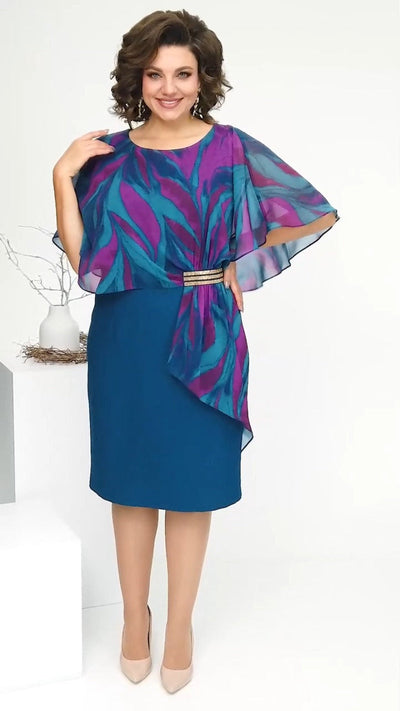 Mirabella Elegant Draperet Kjole