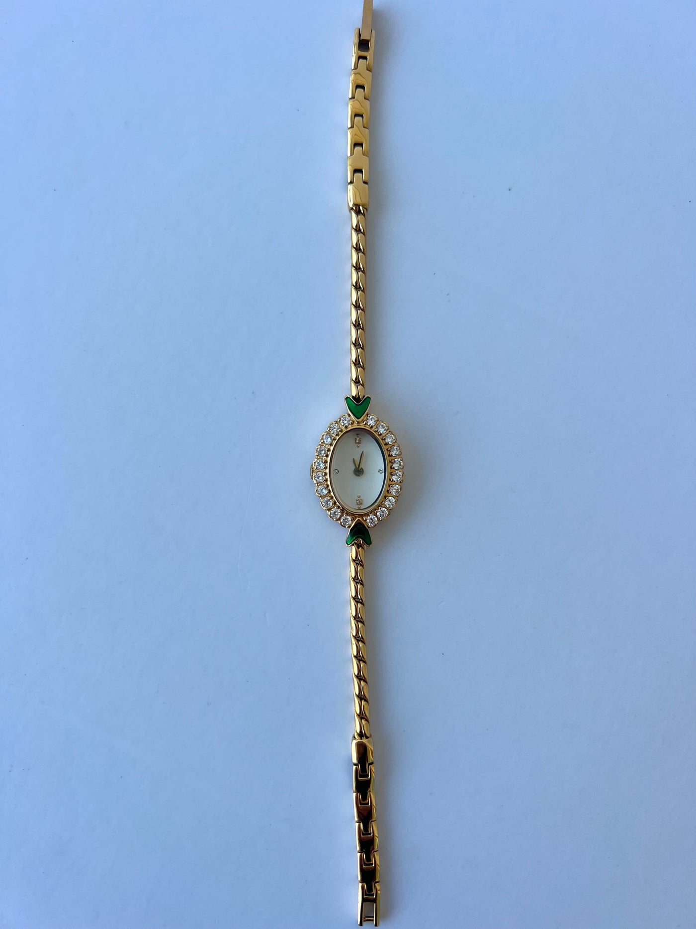 Fairy Green Kvinder Vintage Quartz Ur Armbåndsur Guld tone