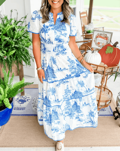 Elenire™ - Dame Klassisk Charm Maxi Kjole