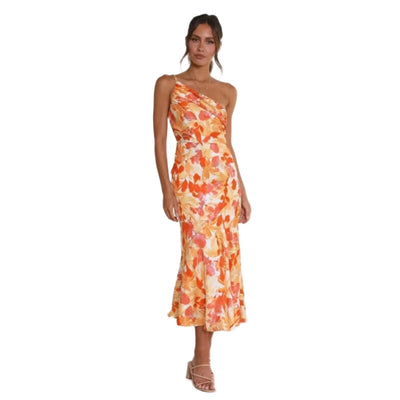 Diane | Blomsterkjole i satin