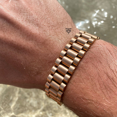 Præsident armbånd i rosaguld