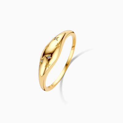 Diamant-Kuppelring | Guld 14k