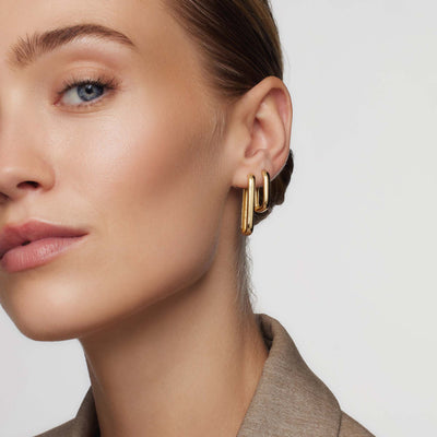 Store Icon Hoops | Guld 18k