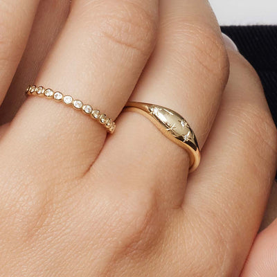 Diamant-Kuppelring | Guld 14k