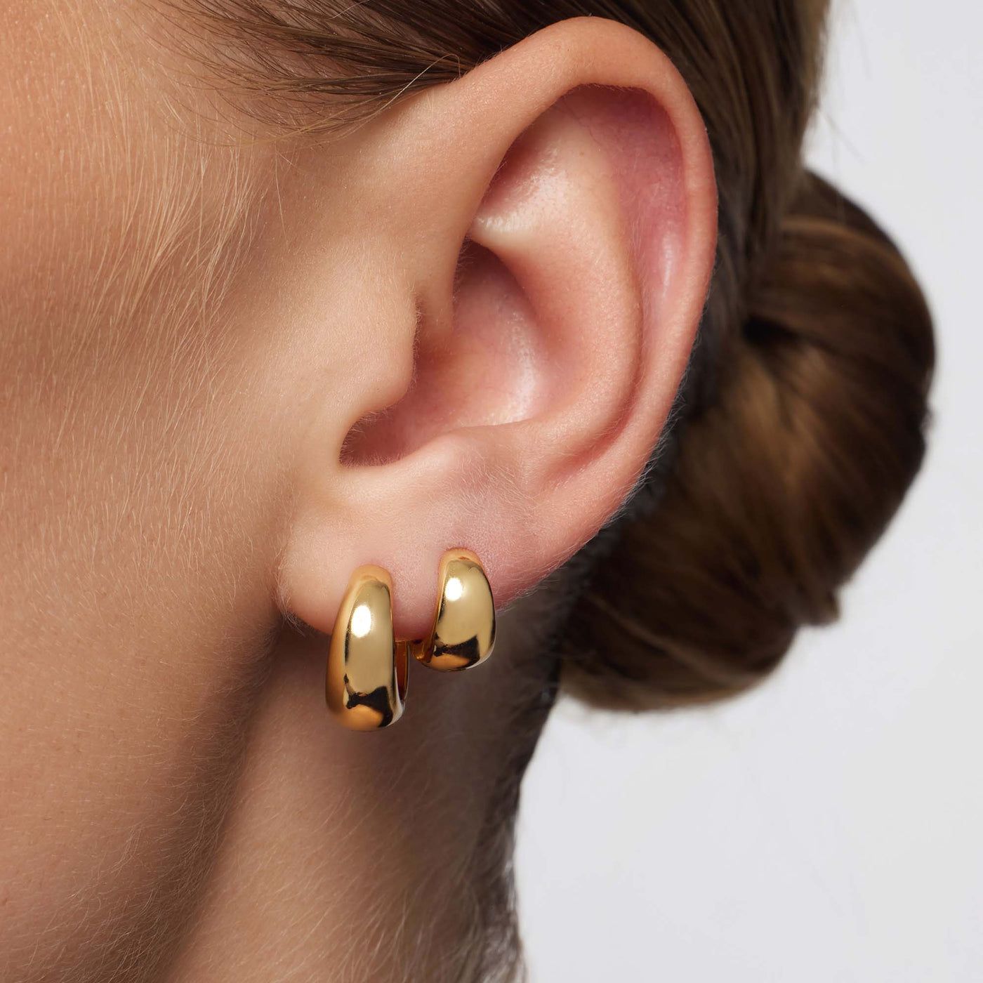 Rue Mini-Øreringe | Guld 18k