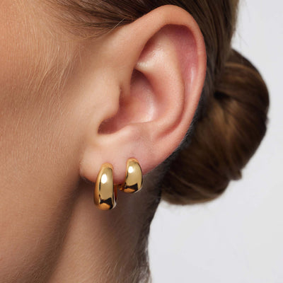 Rue Mini-Øreringe | Guld 18k
