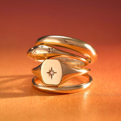 Diamant-Kuppelring | Guld 14k