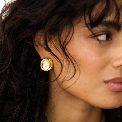 Giselle Perlenøreringe | Guld 14k