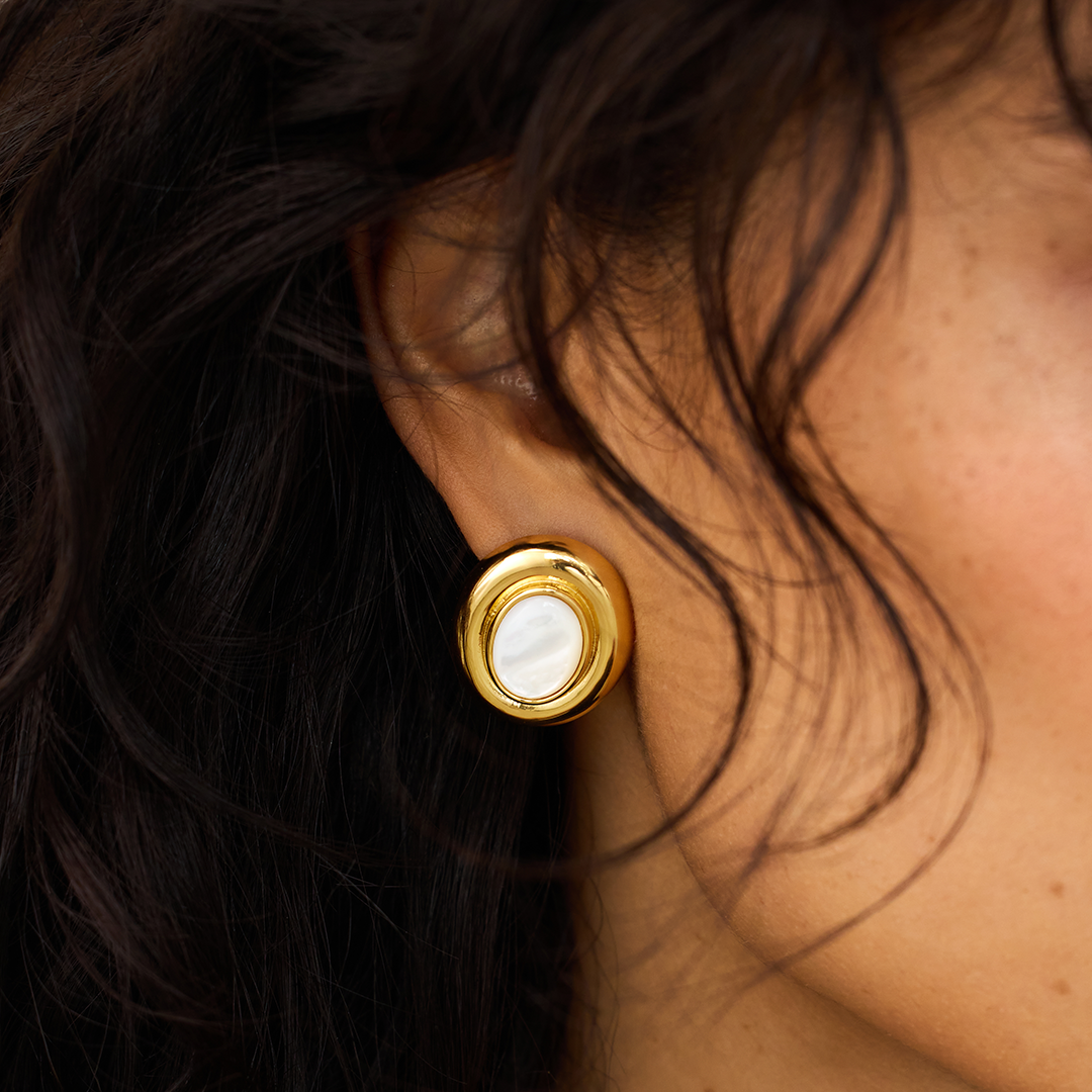 Giselle Perlenøreringe | Guld 14k