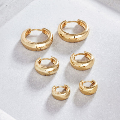 Rue Hoops | Guld 18k