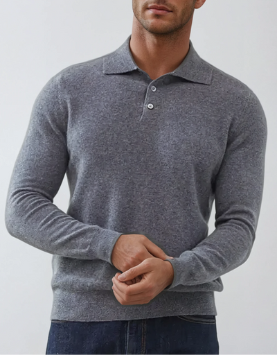 Polo Cashmere Klassisk - Grå