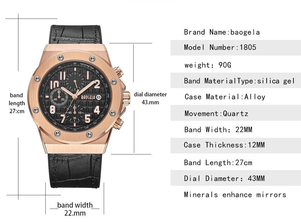 Lækkert chronograph ur