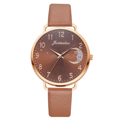 Sæt mit ur og armbånd med måneinspireret urskive