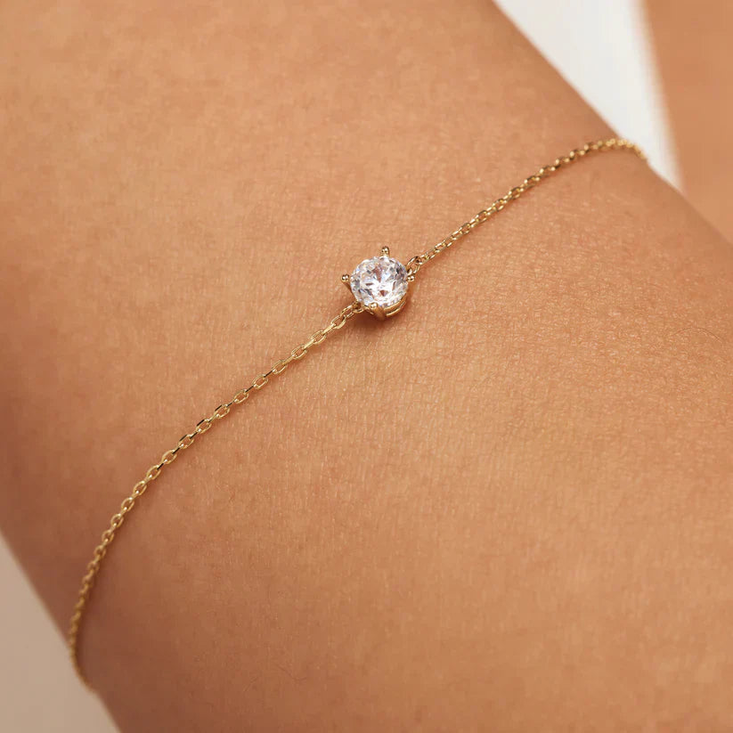 Cléa Moissanit-Stein-Armbånd | Guld 14k