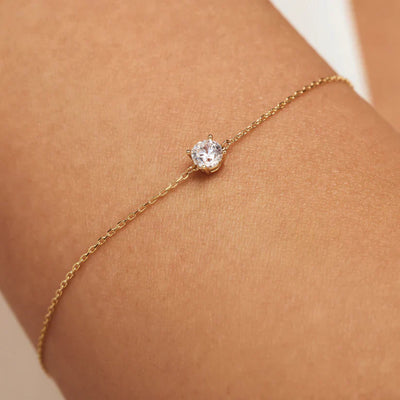 Cléa Moissanit-Stein-Armbånd | Guld 14k