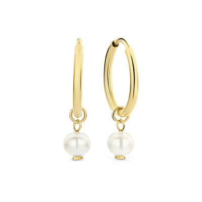 Delia Crest Øreringe | Guld 14k