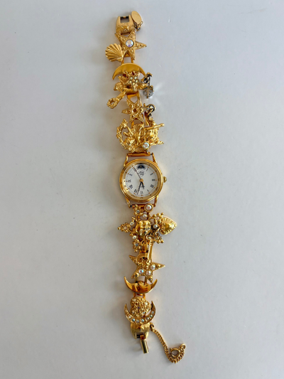 Sjælden Vintage Kirks Folly Guldfarvet Stjerne Charm Dameur