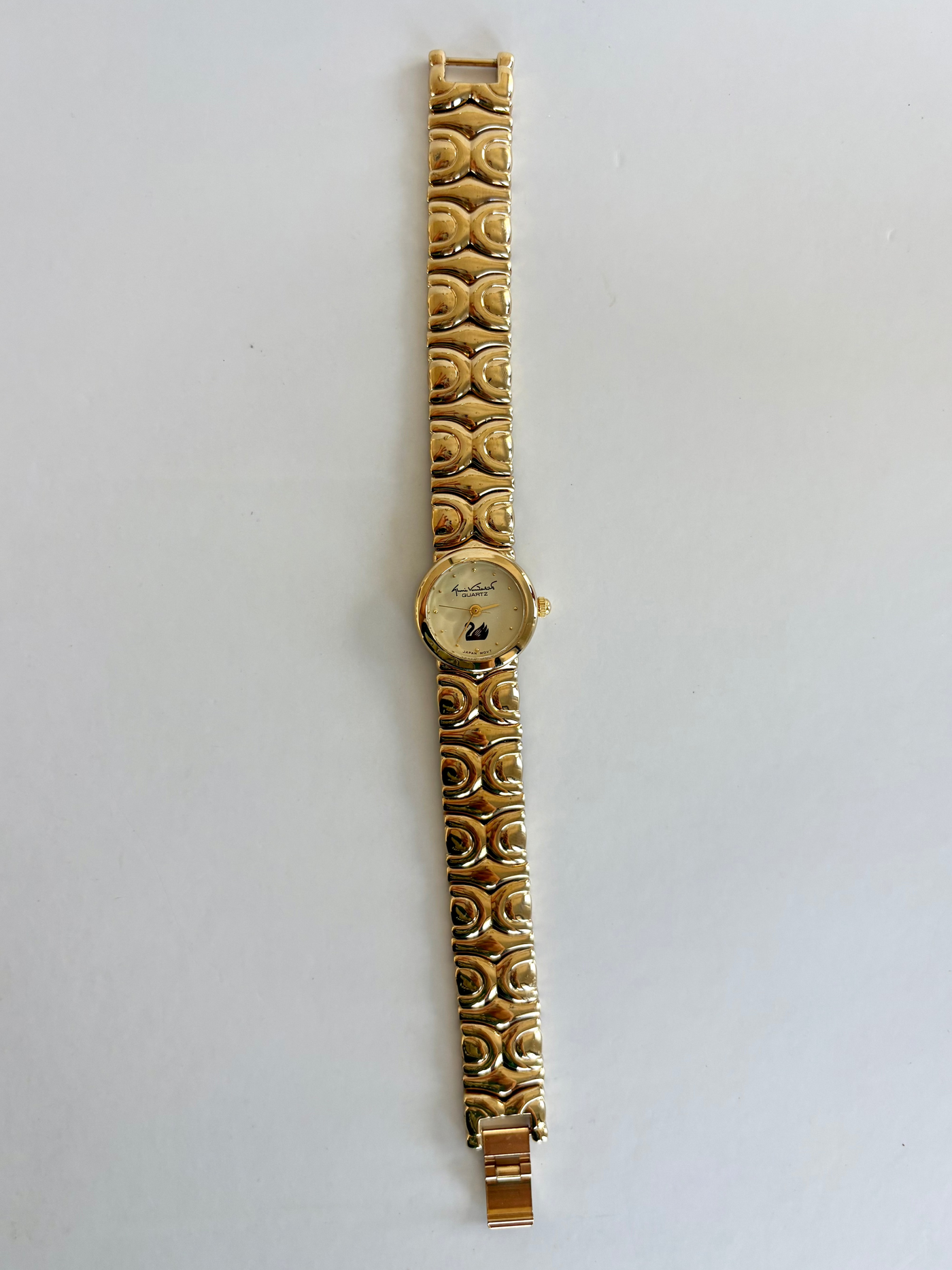 Sjælden Vintage Guldtonet Svane Dameur
