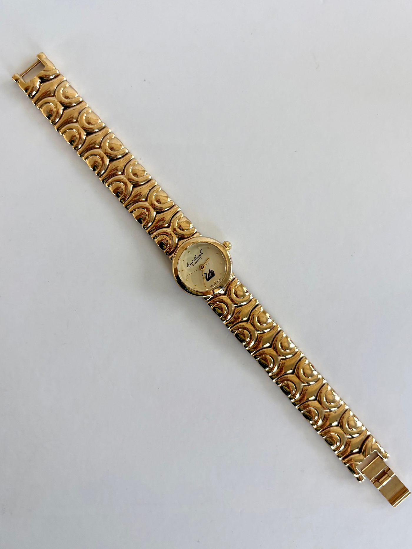 Sjælden Vintage Guldtonet Svane Dameur