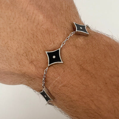 Ikonisk Rhombus Armbånd sort