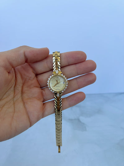 Vintage Messing Rund Guld Dameur