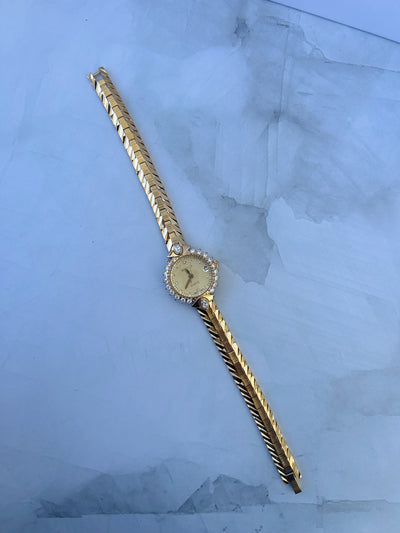 Vintage Messing Rund Guld Dameur