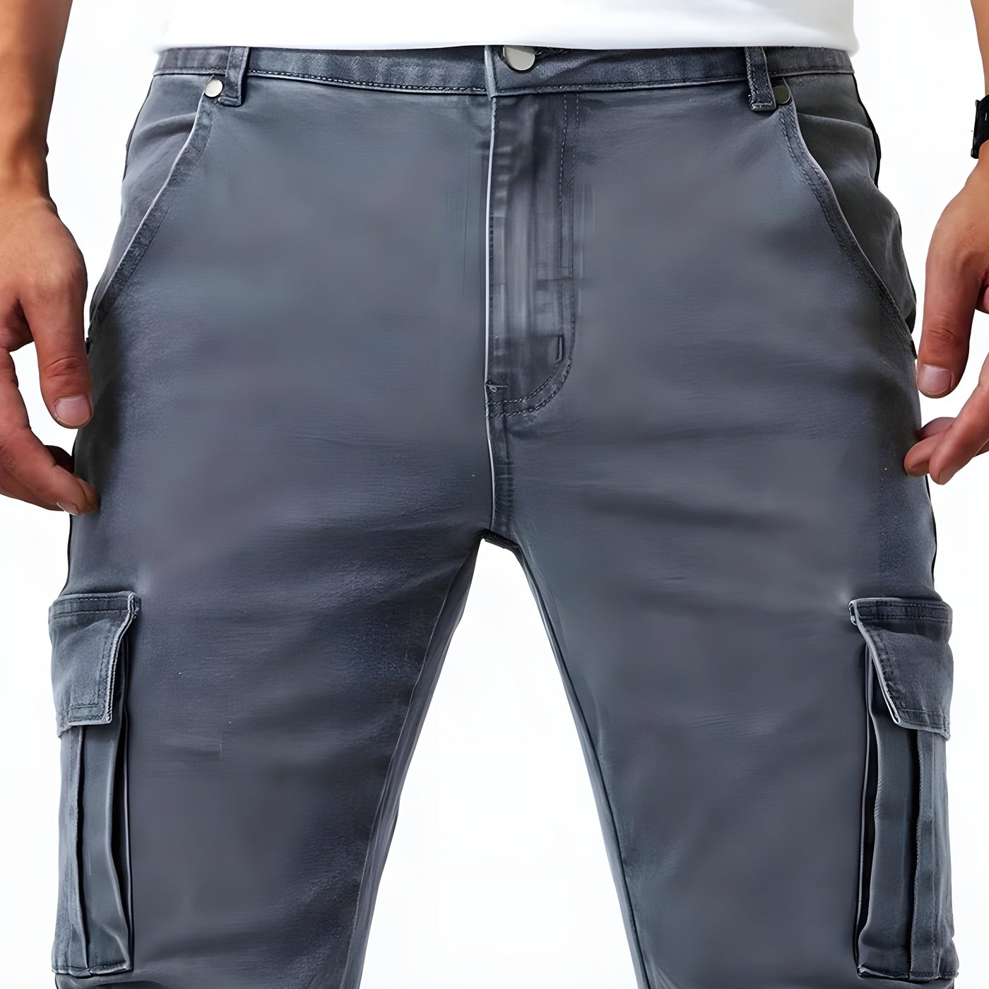 Samuel™ | Cargo-bukser i stræk-denim