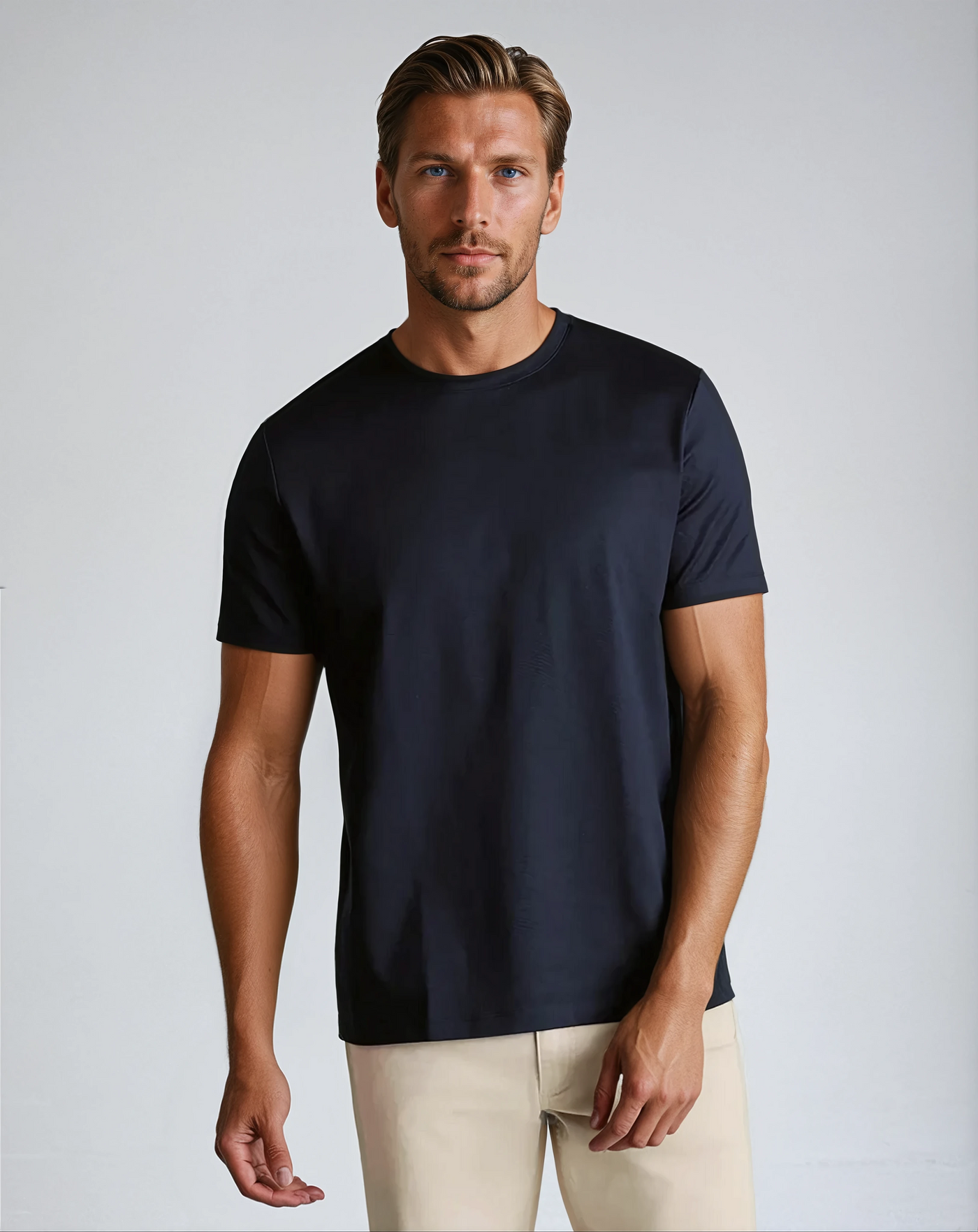 Signature Supima T-shirt – Marineblå