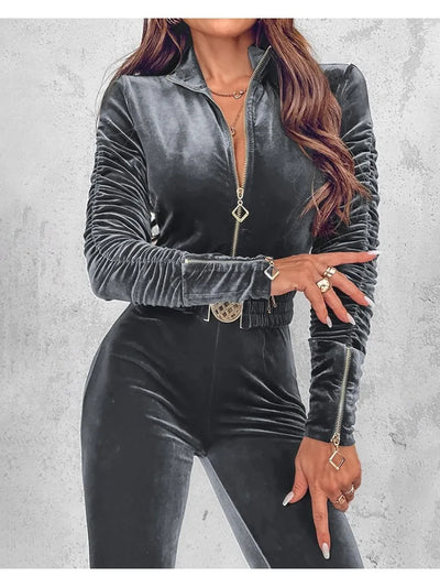 BEATRICE I ELEGANT SAMT JUMPSUIT