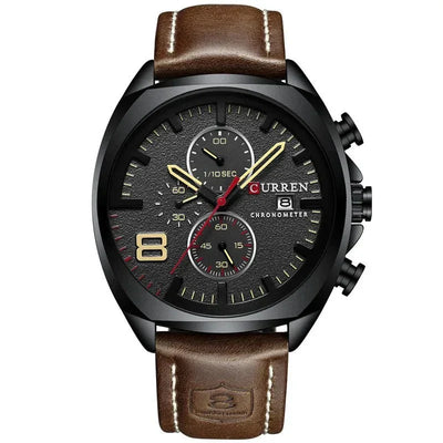 Vandtæt chronograph sportur med militærdesign