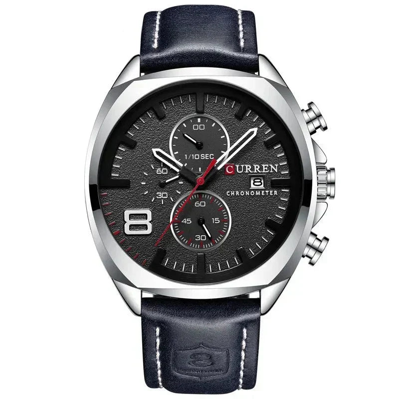 Vandtæt chronograph sportur med militærdesign