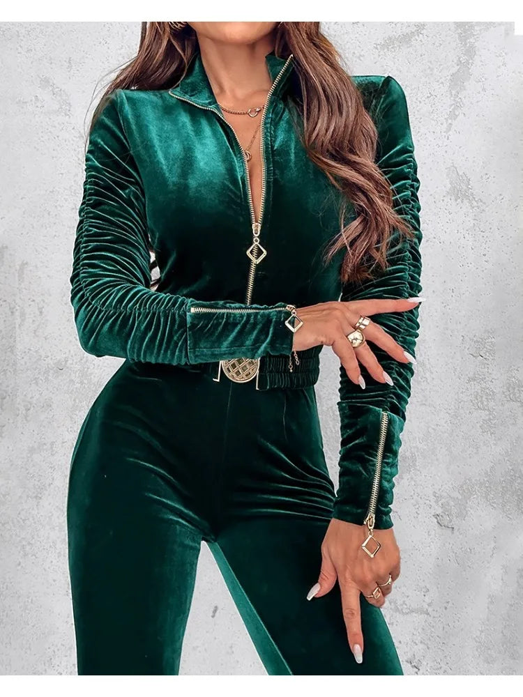 BEATRICE I ELEGANT SAMT JUMPSUIT