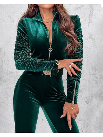 BEATRICE I ELEGANT SAMT JUMPSUIT