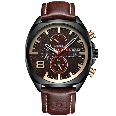 Vandtæt chronograph sportur med militærdesign